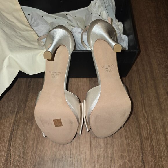 Kate Spade Bridal Bow size 7.5 Satin - Picture 4 of 5
